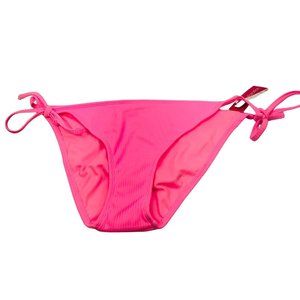 Xhilaration Women's Size XL 12-14 Ribbed String Bikini Swim Bottom Pink New
